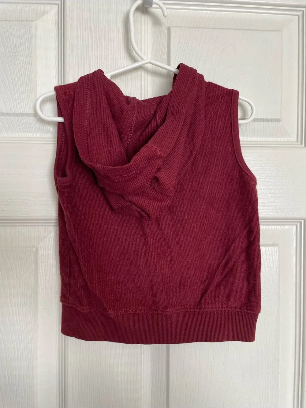 Carters 18-24 Months Kids Sleeveless Hooded Zip Vest - Burgundy Red